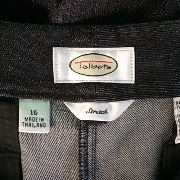 Talbots Denim - Talbots stretch wide leg black jeans. Size 16.